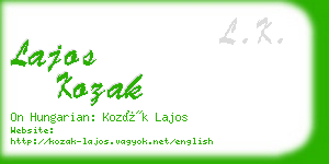 lajos kozak business card
